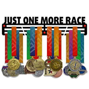 Just One More Race — Medal Display Rack - Metallic Art